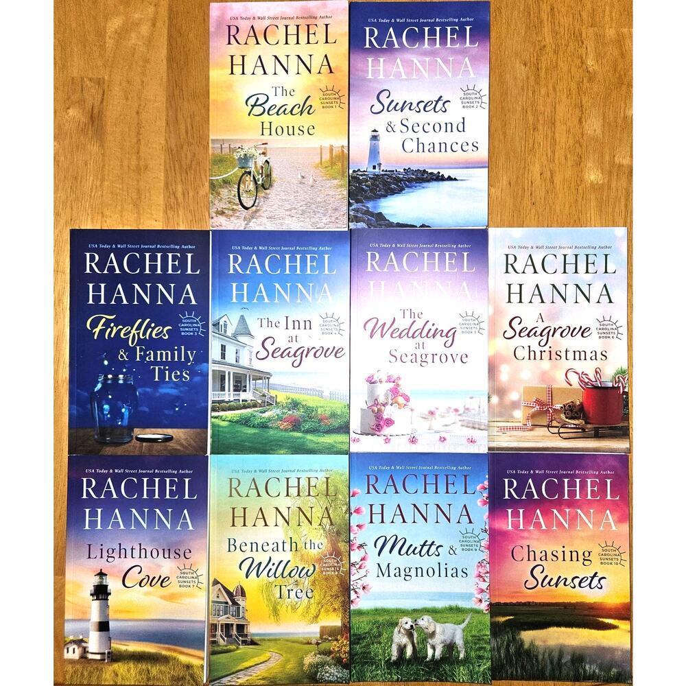 Rachel Hanna South Carolina Sunsets Books 1-10 Paperback Lot Like New